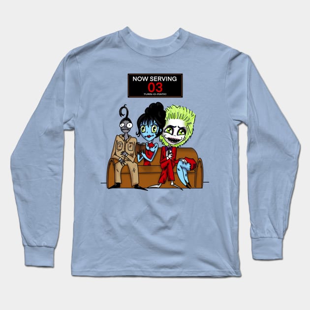 Now serving waiting room beetlejuice Long Sleeve T-Shirt by Shoryotombo